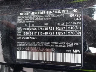 2021 Mercedes-Benz GLE 350 with VIN 4JGFB4JB9MA306508, listed as a IAAI auction lot 42043574 with 31,253 mi miles and . Bid and sale history available at DreamBid. Image 9.