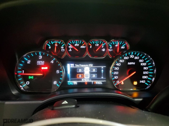2019 Chevrolet Silverado 1500 LD LT with VIN 2GCVKPEC8K1157830, listed as a Copart auction lot 45190355 with 57,834 mi miles and Salvage Title. Bid and sale history available at carsss.com. Image 9.