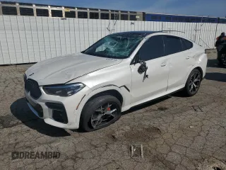 2023 BMW X6 xDrive40i z VIN 5UXCY6C02P9P96940, wystawiony jako Copart lot #43820715 z przebiegiem 48 682 mil mil oraz Szkoda całkowita • Salvage title. Historia ofert i sprzedaży dostępna na DreamBid. Obrazek 1.