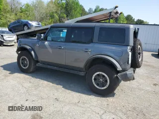 2024 Ford Bronco Outer Banks с VIN 1FMEE8BP1RLA57668, выставлен на аукционе Copart как лот 49614705 с пробегом 20 969 миль миль и Списание • Salvage title. История ставок и продаж доступна на DreamBid. Изображение 2.