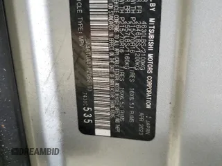 2023 Mitsubishi Eclipse Cross ES z VIN JA4ATUAA1PZ052103, wystawiony jako Copart lot #74354114 z przebiegiem 56 601 mil mil oraz Szkoda całkowita • Salvage title. Historia ofert i sprzedaży dostępna na DreamBid. Obrazek 13.