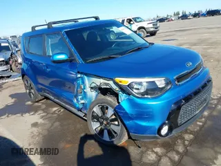 2016 Kia Soul + with VIN KNDJP3A56G7360757, listed as a IAAI auction lot 41840778 with 82,399 mi miles. Bid and sale history available at carsss.com. Image 1.