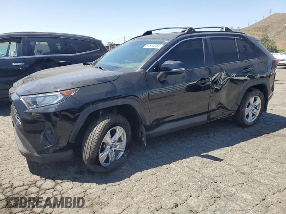 2021 Toyota RAV4 XLE with VIN 2T3P1RFV8MC167485, listed as a Copart auction lot 57814355 with 73,188 mi miles and Salvage title. Bid and sale history available at DreamBid. Image 1.