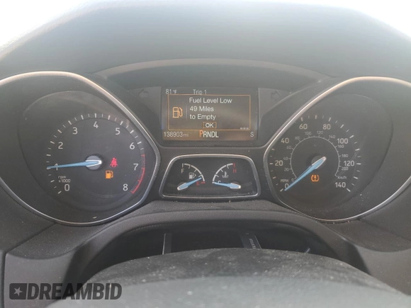 2018 Ford Focus SE with VIN 1FADP3F2XJL262394, listed as a Copart auction lot 53642095 with 138,903 mi miles and Salvage title. Bid and sale history available at DreamBid. Image 9.