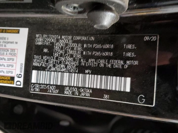 2021 Lexus GX 460 Premium с VIN JTJAM7BX4M5274514, выставлен на аукционе Copart как лот 49713245 с пробегом 46 051 миль миль и Списание • Salvage title. История ставок и продаж доступна на DreamBid. Изображение 13.