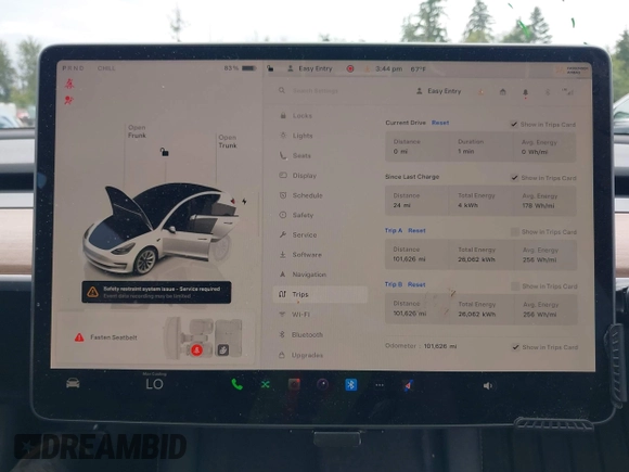 2023 Tesla Model 3 z VIN 5YJ3E1EA9PF431356, wystawiony jako IAAI lot #42620155 z przebiegiem 101 626 mil mil oraz . Historia ofert i sprzedaży dostępna na DreamBid. Obrazek 19.