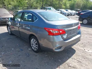 2017 Nissan Sentra S with VIN 3N1AB7AP3HY375257, listed as a IAAI auction lot 42042770 with 153,791 mi miles. Bid and sale history available at carsss.com. Image 3.