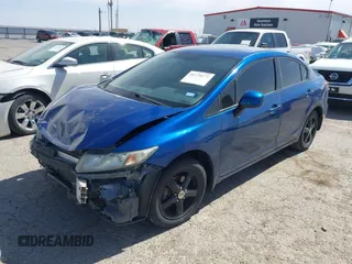 2013 Honda Civic LX with VIN 19XFB2F54DE019084, listed as a IAAI auction lot 41778172 with 93,475 mi miles and . Bid and sale history available at DreamBid. Image 2.