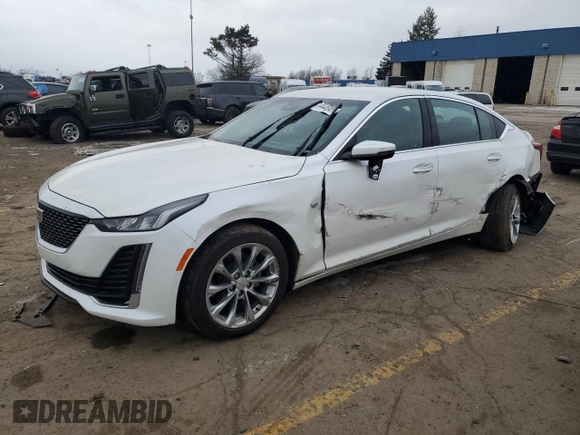 2022 Cadillac CT5 Premium Luxury z VIN 1G6DT5RK0N0133815, wystawiony jako Copart lot #41444045 z przebiegiem 31 931 mil mil oraz Szkody całkowita. Historia ofert i sprzedaży dostępna na DreamBid. Obrazek 1.