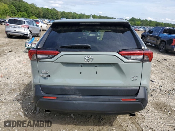 2019 Toyota RAV4 XLE with VIN JTMP1RFV6KD024642, listed as a Copart auction lot 57631075 with 36,051 mi miles and Salvage title. Bid and sale history available at DreamBid. Image 6.