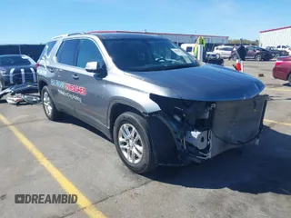 2018 Chevrolet Traverse LT Cloth with VIN 1GNEVGKW7JJ215007, listed as a IAAI auction lot 41848551 with 108,467 mi miles. Bid and sale history available at carsss.com. Image 1.