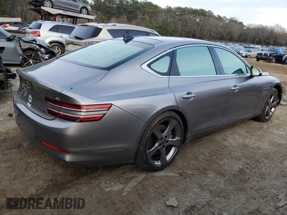 2021 Genesis G80 Prestige z VIN KMTGC4SD0MU045484, wystawiony jako Copart lot #82668513 z przebiegiem 47 742 mil mil oraz . Historia ofert i sprzedaży dostępna na DreamBid. Obrazek 3.