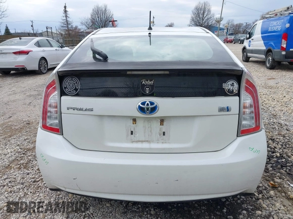 2012 Toyota Prius One with VIN JTDKN3DU6C5398119, listed as a IAAI auction lot 41891618 with 215,294 mi miles. Bid and sale history available at carsss.com. Image 16.