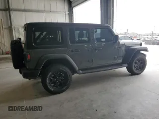 2020 Jeep Wrangler Unlimited Willys with VIN 1C4HJXDM2LW345683, listed as a Copart auction lot 57156215 with Not provided miles and Salvage title. Bid and sale history available at DreamBid. Image 3.