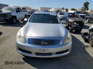 2008 Infiniti G35 with VIN JNKBV61E68M215778, listed as a Copart auction lot 75065994 with 128,481 mi miles and Salvage Title. Bid and sale history available at DreamBid. Image 5.