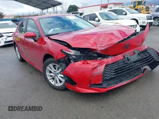 2025 Toyota Camry LE with VIN 4T1DAACK1SU048163, listed as a IAAI auction lot 41792637 with Not Provided miles and . Bid and sale history available at DreamBid. Image 1.