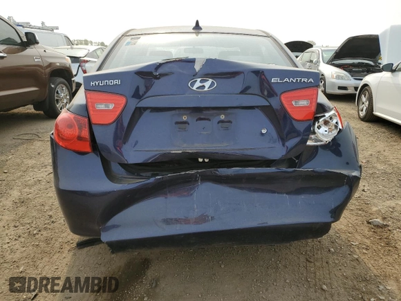 2009 Hyundai Elantra SE with VIN KMHDU46DX9U799312, listed as a Copart auction lot 59078665 with 96,630 mi miles and Salvage title. Bid and sale history available at DreamBid. Image 6.