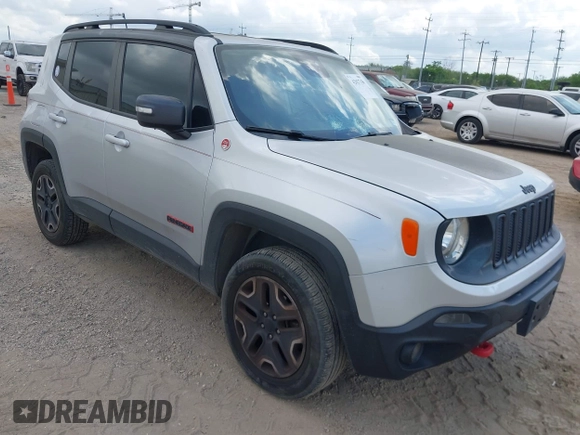 2017 Jeep Renegade Trailhawk with VIN ZACCJBCB6HPE63267, listed as a IAAI auction lot 42027156 with 64,899 mi miles and . Bid and sale history available at DreamBid. Image 1.