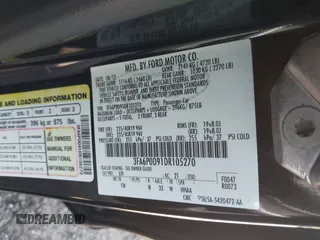 2013 Ford Fusion Titanium with VIN 3FA6P0D91DR105270, listed as a IAAI auction lot 41769392 with 209,638 mi miles. Bid and sale history available at carsss.com. Image 9.