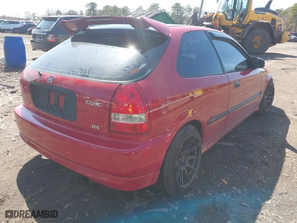 1997 Honda Civic DX with VIN 2HGEJ6449VH104445, listed as a IAAI auction lot 41886646 with 216,780 mi miles. Bid and sale history available at carsss.com. Image 4.
