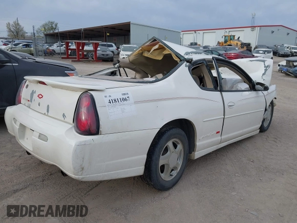 2003 Chevrolet Monte Carlo SS with VIN 2G1WX12K239190848, listed as a IAAI auction lot 41811067 with 1 mi miles. Bid and sale history available at carsss.com. Image 4.