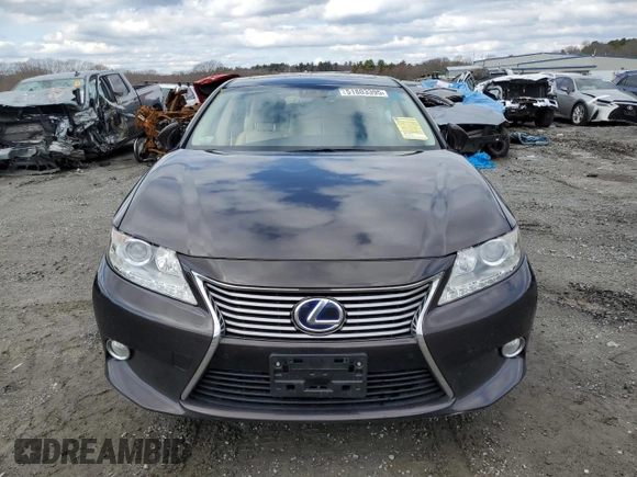 2013 Lexus ES 300h with VIN JTHBW1GG9D2009627, listed as a Copart auction lot 51803395 with Not Provided miles and Clean Title. Bid and sale history available at DreamBid. Image 5.