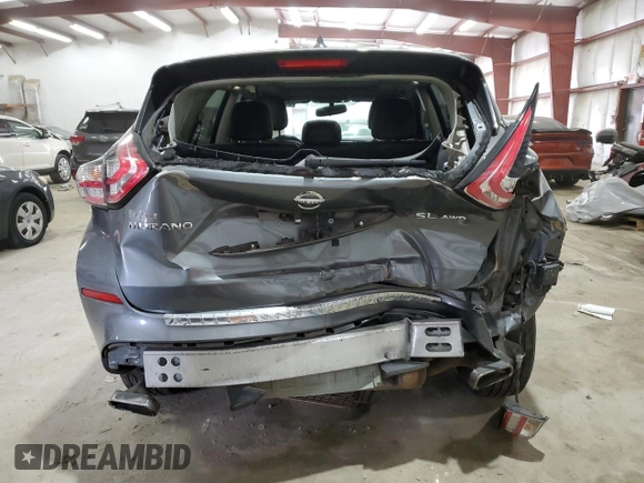 2017 Nissan Murano SL with VIN 5N1AZ2MH9HN184774, listed as a Copart auction lot 47986105 with 153,228 mi miles and Salvage Title. Bid and sale history available at DreamBid. Image 6.