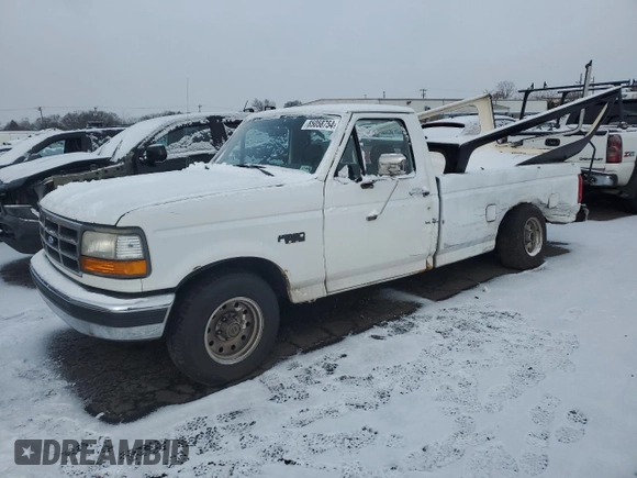 1992 Ford F-150 with VIN 2FTDF15Y5NCA31541, listed as a Copart auction lot 85058754 with 138,467 mi miles and Salvage Title. Bid and sale history available at carsss.com. Image 1.