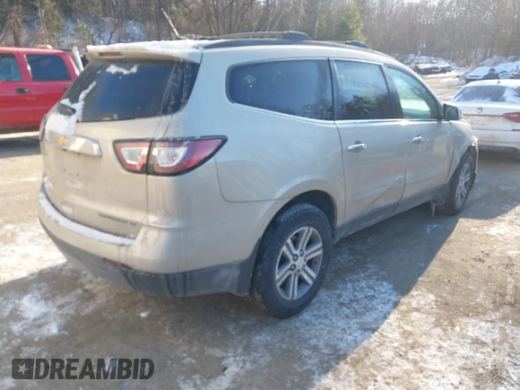 2015 Chevrolet Traverse LT with VIN 1GNKVHKDXFJ389653, listed as a IAAI auction lot 41349149 with 141,516 mi miles and . Bid and sale history available at DreamBid. Image 4.