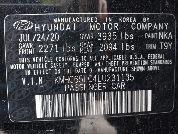 2020 Hyundai Ioniq Blue z VIN KMHC65LC4LU231135, wystawiony jako IAAI lot #41714175 z przebiegiem 199 634 mil mil oraz . Historia ofert i sprzedaży dostępna na DreamBid. Obrazek 9.