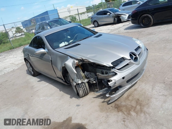 2005 Mercedes-Benz SLK 230/320 with VIN WDBWK56F95F036480, listed as a IAAI auction lot 42727660 with 95,249 mi miles and . Bid and sale history available at DreamBid. Image 1.