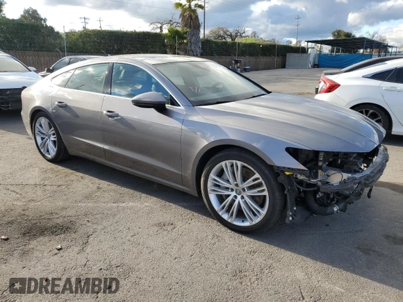 2019 Audi A7 Prestige with VIN WAUS2AF22KN058454, listed as a Copart auction lot 45555485 with 44,306 mi miles and Salvage Title. Bid and sale history available at carsss.com. Image 4.
