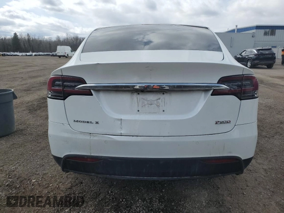2016 Tesla Model X P90D with VIN 5YJXCAE48GF012383, listed as a Copart auction lot 49784895 with 0 mi miles and Salvage Title. Bid and sale history available at carsss.com. Image 6.