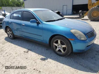 2003 Infiniti G35 w/Leather with VIN JNKCV51E33M302464, listed as a Copart auction lot 53790635 with 86,270 mi miles and Salvage Title. Bid and sale history available at DreamBid. Image 4.