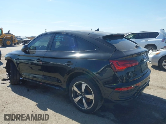 2023 Audi Q5 Sportback S line Premium Plus with VIN WA15AAFY8P2189642, listed as a IAAI auction lot 41662708 with 18,926 mi miles and . Bid and sale history available at DreamBid. Image 3.