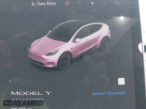 2021 Tesla Model Y Standard Range with VIN 5YJYGDED8MF122985, listed as a IAAI auction lot 41430423 with 120,302 mi miles and . Bid and sale history available at carsss.com. Image 14.