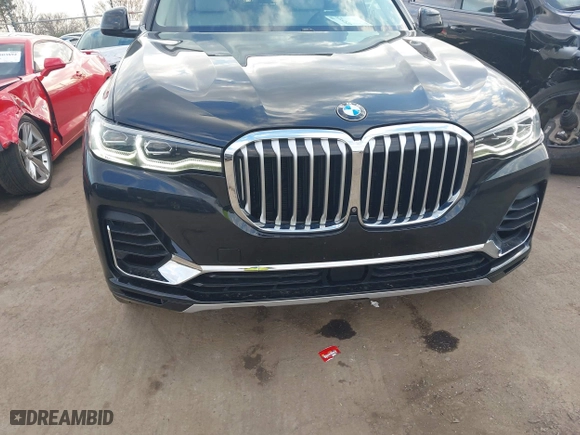 2019 BMW X7 xDrive50i with VIN 5UXCX4C51KLS36907, listed as a IAAI auction lot 41525923 with 75,791 mi miles. Bid and sale history available at carsss.com. Image 6.