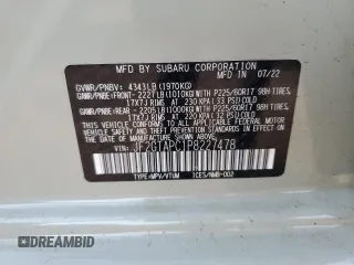2023 Subaru Crosstrek Premium with VIN JF2GTAPC1P8227478, listed as a Copart auction lot 62399995 with 22,789 mi miles and Salvage title. Bid and sale history available at DreamBid. Image 14.