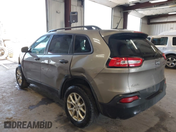 2017 Jeep Cherokee Sport with VIN 1C4PJMAB2HW537884, listed as a IAAI auction lot 42415829 with 89,451 mi miles and . Bid and sale history available at DreamBid. Image 3.