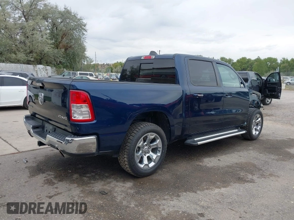 2019 Ram 1500 Big Horn/Lone Star with VIN 1C6SRFFT7KN663677, listed as a IAAI auction lot 40325088 with 77,035 mi miles. Bid and sale history available at carsss.com. Image 4.