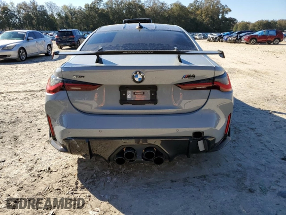 2023 BMW M4 Competition xDrive with VIN WBS43AZ06PCM15004, listed as a Copart auction lot 43222884 with 18,658 mi miles. Bid and sale history available at carsss.com. Image 6.