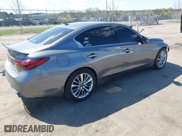 2021 Infiniti Q50 Luxe z VIN JN1EV7BR7MM750265, wystawiony jako IAAI lot #41943953 z przebiegiem 53 750 mil mil oraz . Historia ofert i sprzedaży dostępna na DreamBid. Obrazek 4.