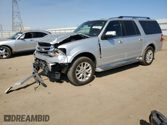 2017 Ford Expedition Max Limited with VIN 1FMJK1KT7HEA50707, listed as a Copart auction lot 72077874 with 74,934 mi miles and Salvage Title. Bid and sale history available at carsss.com. Image 1.