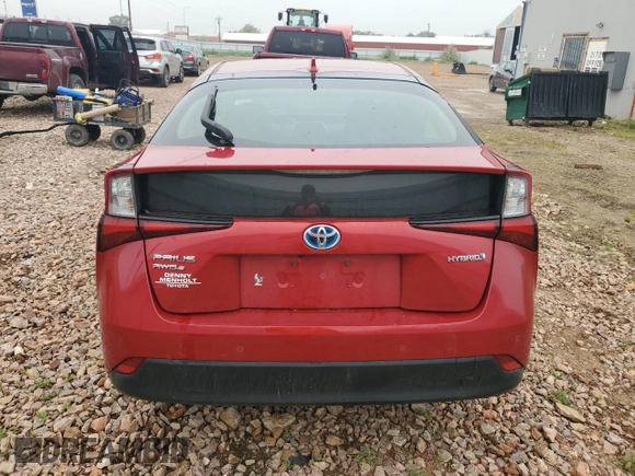 2019 Toyota Prius LE with VIN JTDL9RFU7K3005859, listed as a Copart auction lot 61030765 with 74,022 mi miles and Salvage title. Bid and sale history available at DreamBid. Image 6.