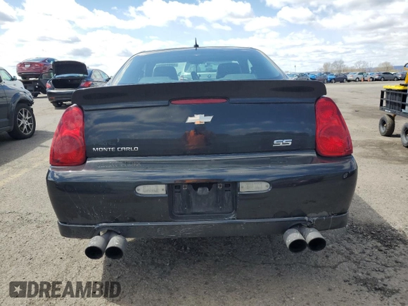 2006 Chevrolet Monte Carlo SS with VIN 2G1WL16C669234529, listed as a Copart auction lot 52373025 with 118,827 mi miles and Salvage Title. Bid and sale history available at carsss.com. Image 6.