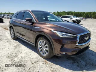 2020 Infiniti QX50 Luxe with VIN 3PCAJ5M15LF110372, listed as a Copart auction lot 48747493 with 27,641 mi miles and . Bid and sale history available at DreamBid. Image 4.