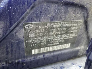 2014 Hyundai Sonata SE with VIN 5NPEC4AC0EH820151, listed as a Copart auction lot 50064345 with 178,442 mi miles and Salvage Title. Bid and sale history available at DreamBid. Image 14.