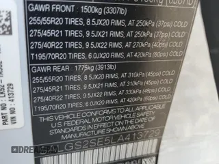 2020 Land Rover Range Rover P525 HSE с VIN SALGS2SE5LA413729, выставлен на аукционе Copart как лот 59362315 с пробегом 119 414 миль миль и Списание • Salvage title. История ставок и продаж доступна на DreamBid. Изображение 13.