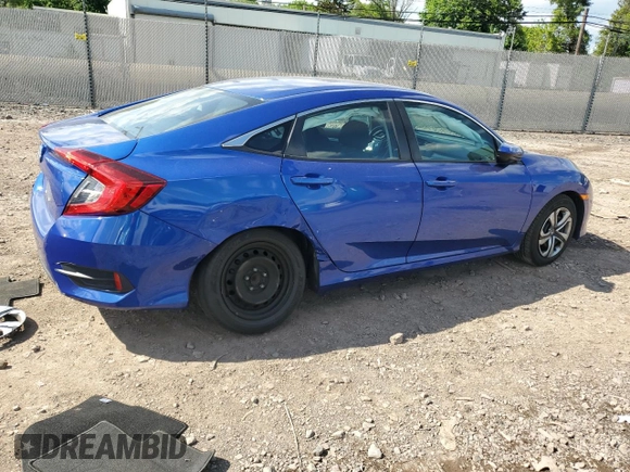 2018 Honda Civic LX with VIN 2HGFC2F57JH607611, listed as a Copart auction lot 56110745 with 39,572 mi miles and Salvage Title. Bid and sale history available at DreamBid. Image 3.