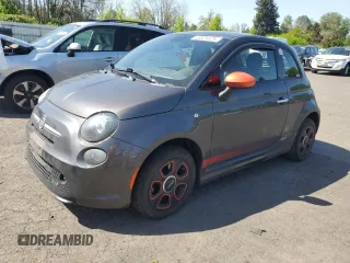 2014 FIAT 500e with VIN 3C3CFFGE3ET189547, listed as a Copart auction lot 55529875 with 105,547 mi miles and Clean Title. Bid and sale history available at carsss.com. Image 1.
